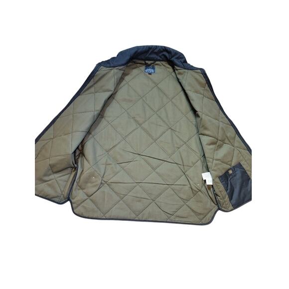J Crew Quilted Vest Women's Sz Medium Outdoor Camping Layered Black Green - Picture 4 of 9